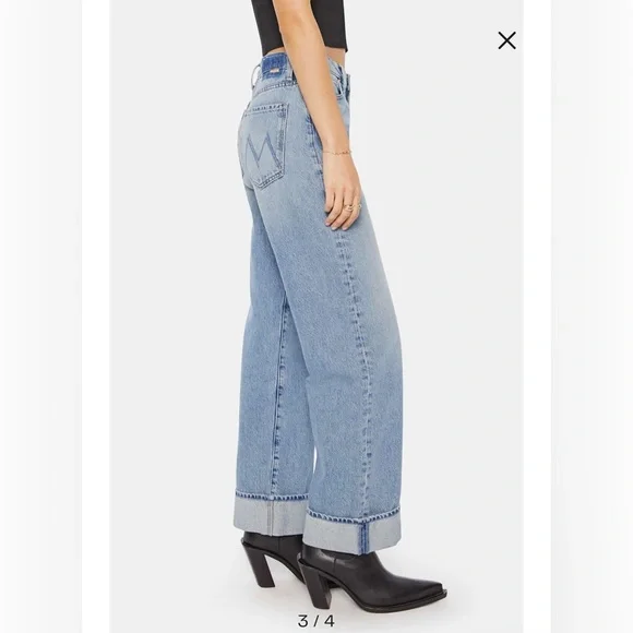 MOTHER The Dodger Cuff Jeans Size 25 in Leap of Faith NWT - Picture 3 of 16